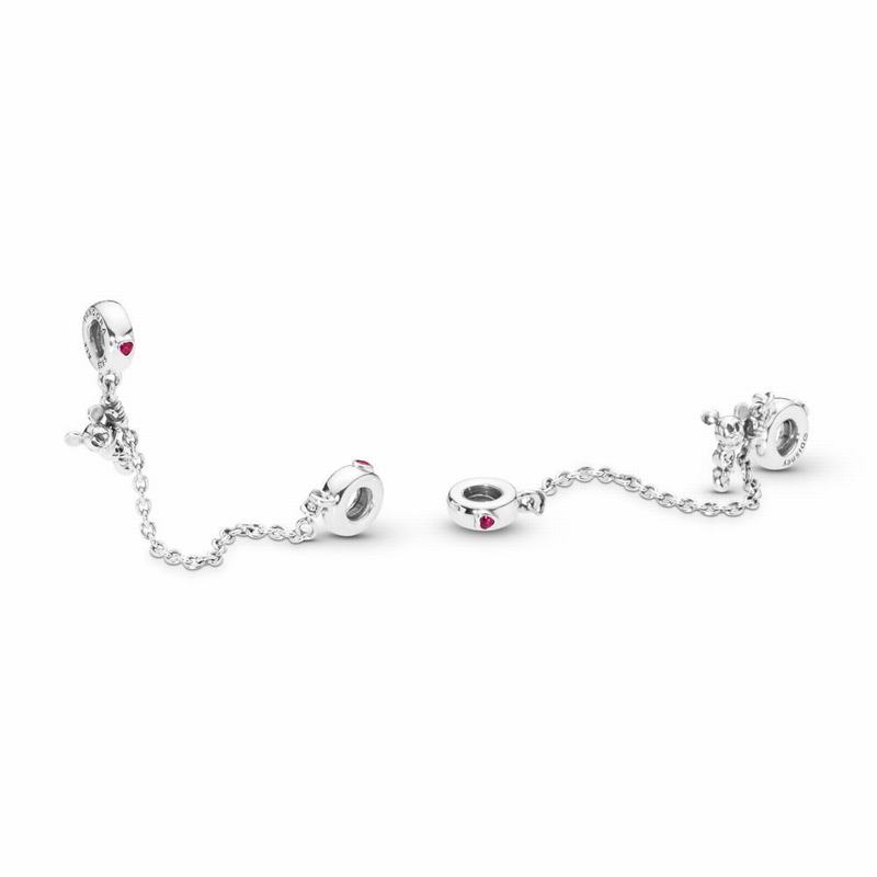 Pandora Australia Disney Climbing Mickey Safety Chain - Sterling Silver | OFPBZM591